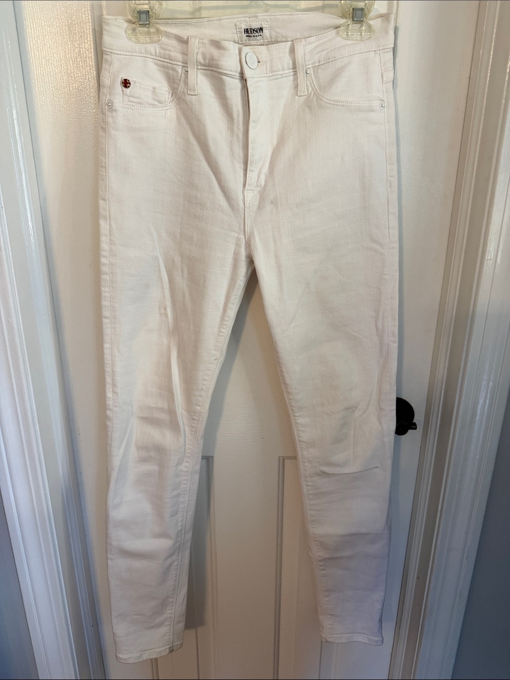 Hudson Jeans Barbara High Rise Skinny Women’s White Jeans